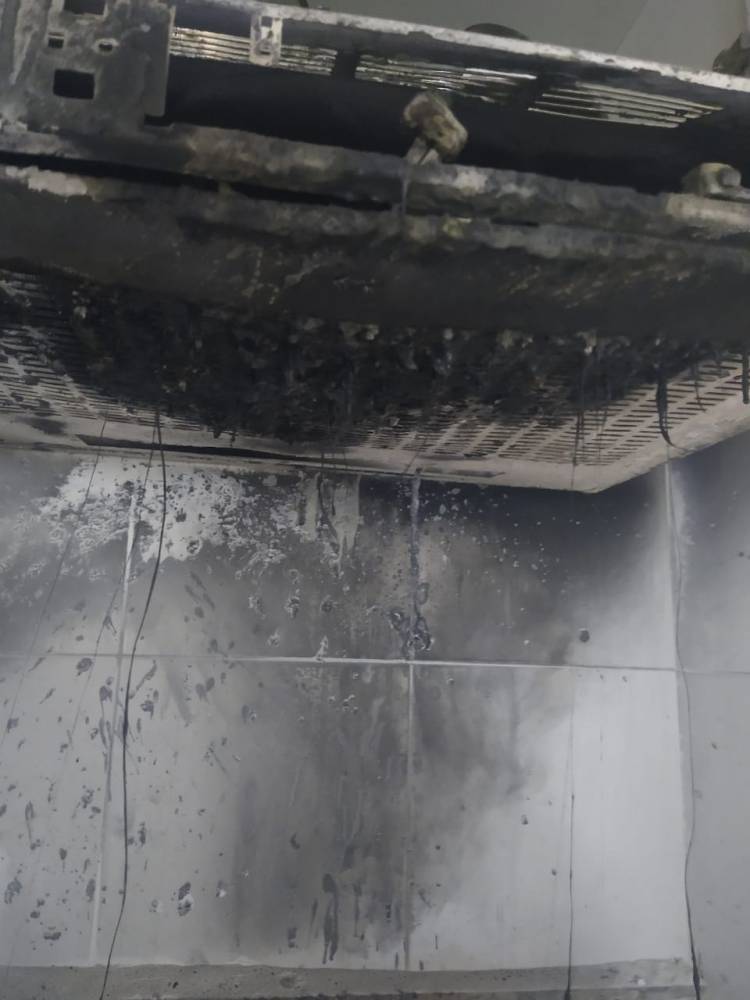 Apartamento pega fogo em Criciúma
