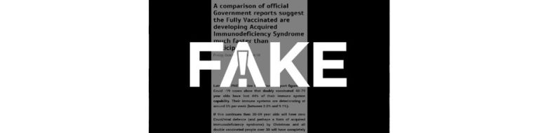 É #FAKE que vacinados da Covid podem desenvolver AIDS