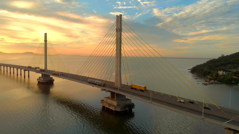 Ponte Anita Garibaldi é totalmente liberada no sentido Sul da BR-101