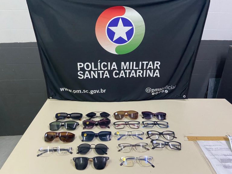 Homem com tornozeleira furta ótica durante a madrugada em Criciúma