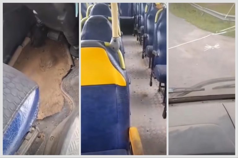 Ônibus escolar é flagrado com fezes de rato e outras irregularidades