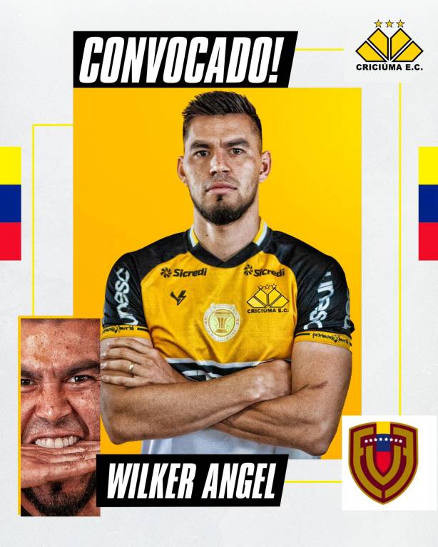 Zagueiro Wilker Ángel é convocado pela Seleção Venezuelana