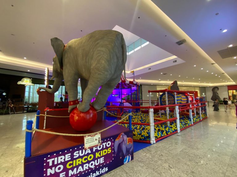 Com obstáculos e escorregadores, Circo Kids chega ao Nações Shopping