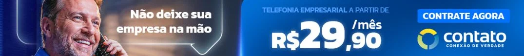 Contato: telefonia empresarial a partir de R$ 29,90 por mês. Contrate agora