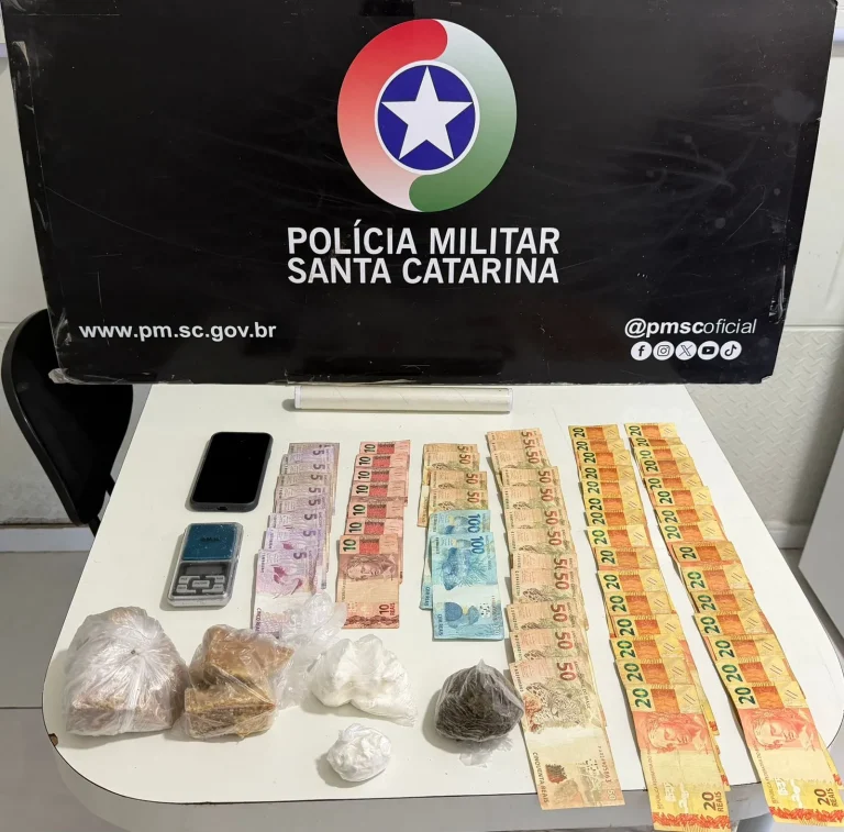 PM apreende grande quantidade de drogas na cidade de Forquilhinha