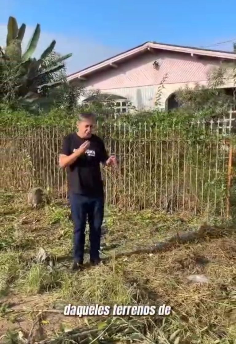 Prefeito grava vídeo cobrando limpeza de donos de terrenos