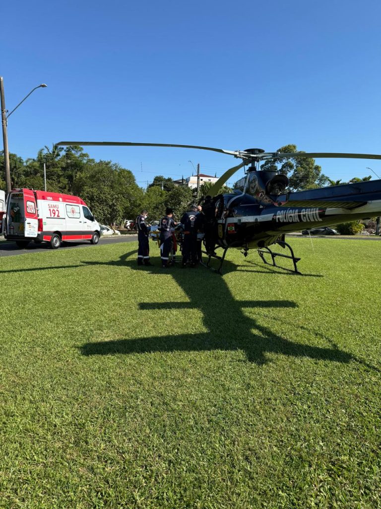 Acidente na Serra da Rocinha mobiliza helicóptero aeromédico para resgate