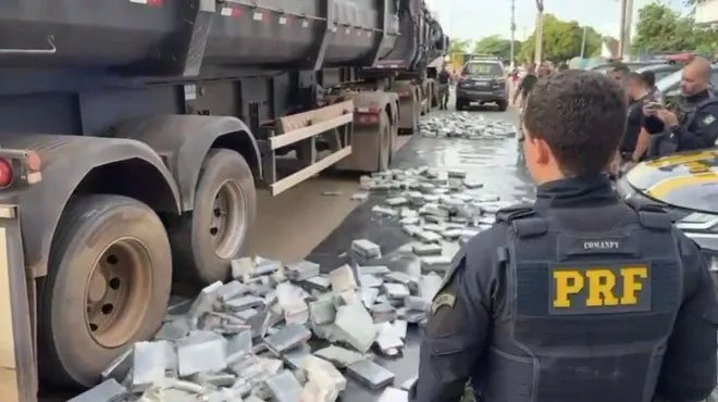 (Vídeo) PRF apreende carga de cocaína avaliada em R$ 100 milhões no Pará