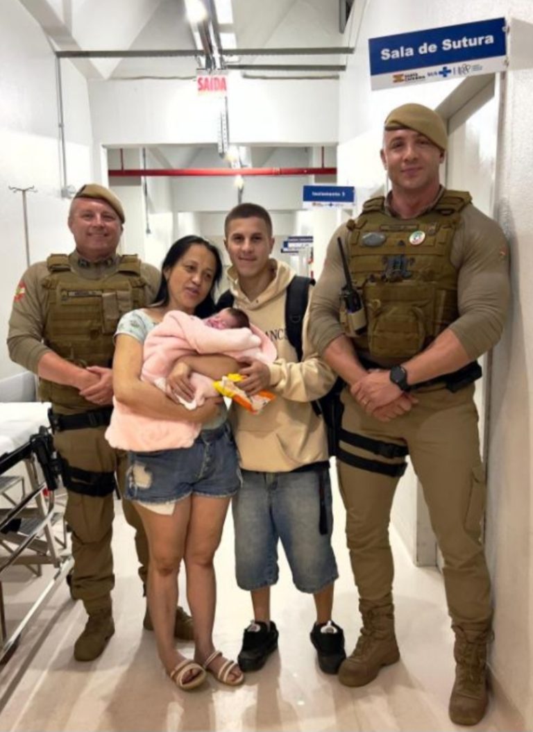 Policiais militares salvam bebê que estava sem respirar no Sul