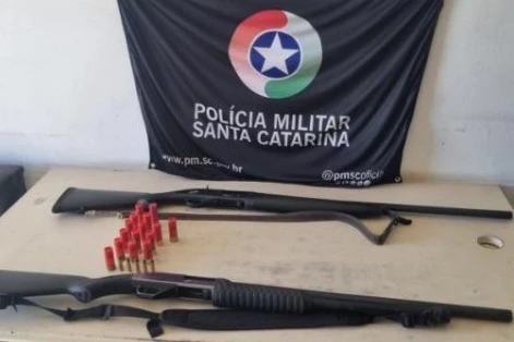 Suspeito é preso por porte ilegal de arma de fogo durante caça a javalis