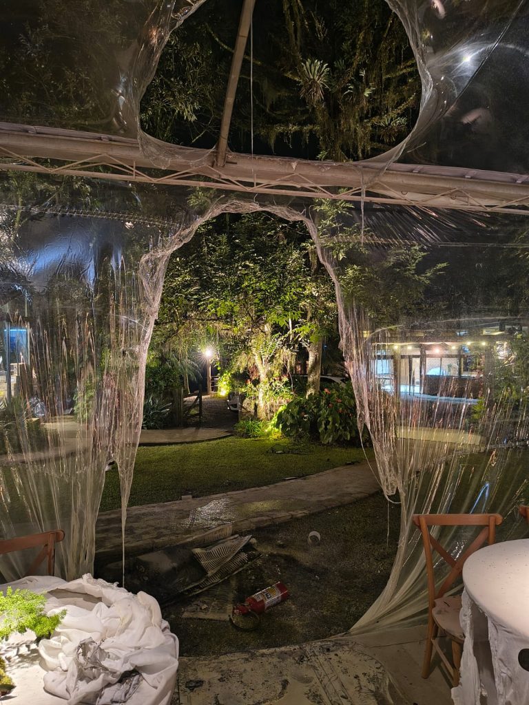 Botijão de gás provoca incêndio em casa de eventos em Orleans