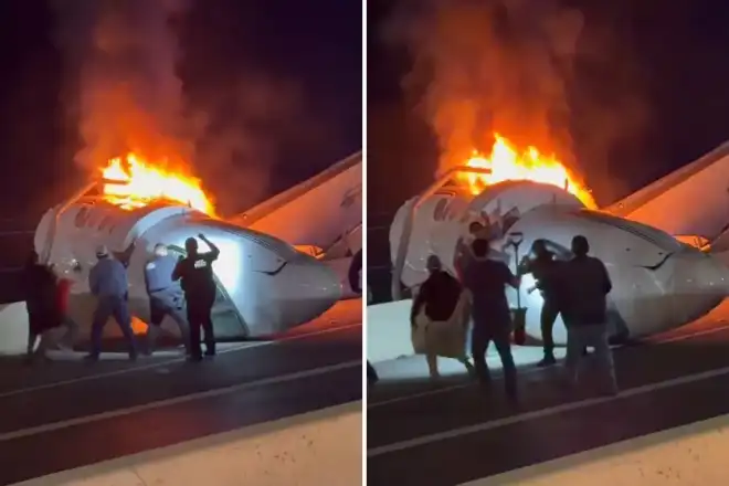 Jato com seis pessoas a bordo cai em rodovia nos EUA