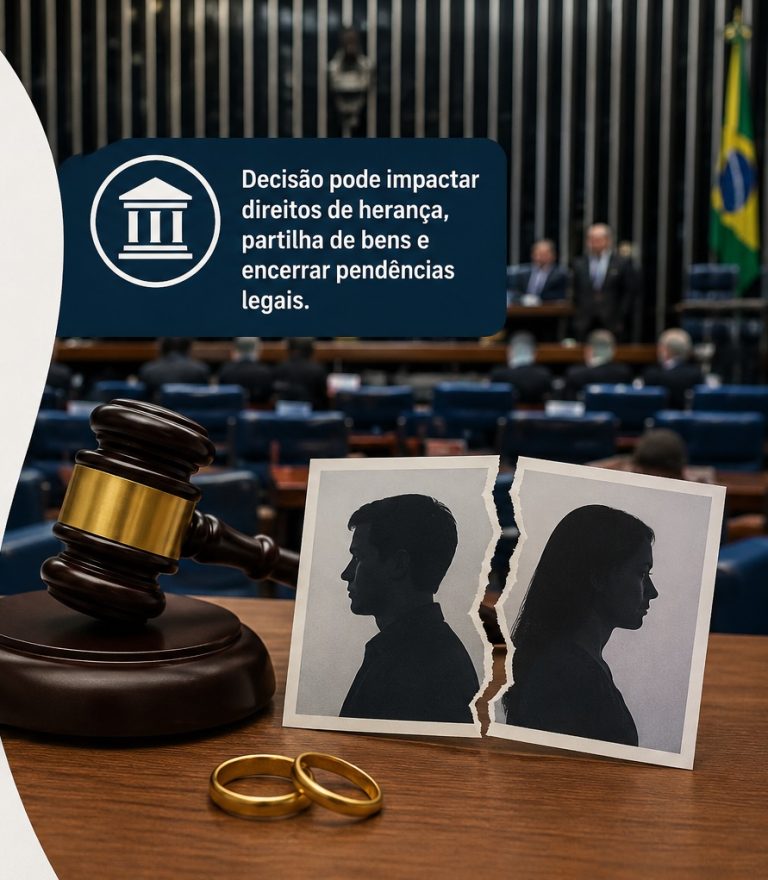 Senado vai votar continuidade do processo de divórcio após morte do cônjuge