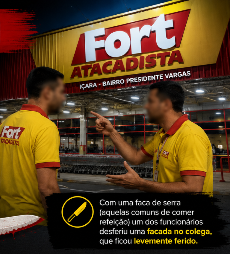 Funcionário leva facada no Fort Atacadista de Içara