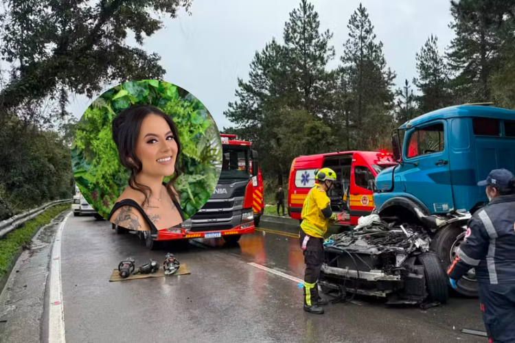Quem era a motorista que morreu após bater BMW contra caminhão na SC-418