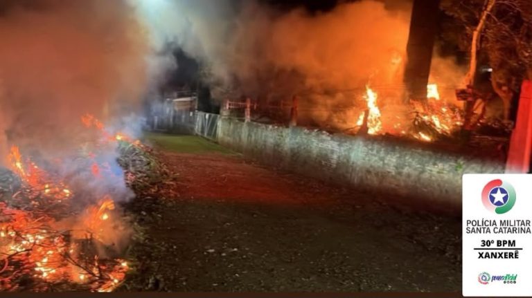 Homem é preso após atear fogo em galhos e provocar incêndio em SC