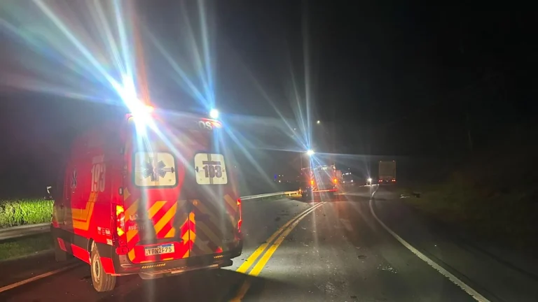 Acidente com caminhão mata motociclista de 53 anos na BR-470