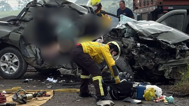Colisão deixa duas mulheres mortas e um homem gravemente ferido na BR-470