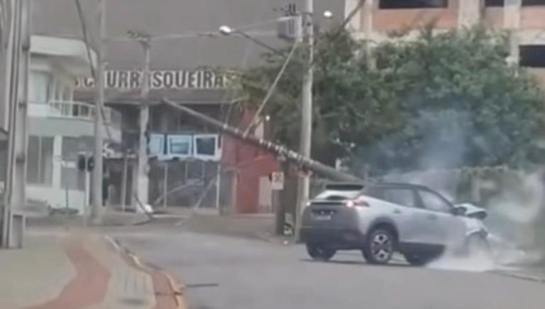 Homem persegue companheira após briga, sofre acidente e é preso em Itapema