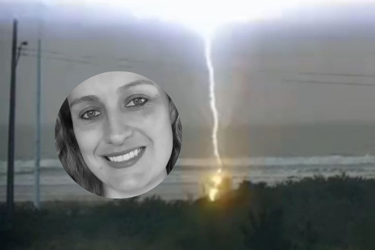 Mulher morre após ser atingida por raio na praia da Pinheira, em Palhoça