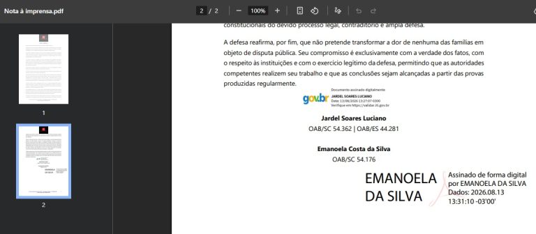 Defesa diz que família de suspeito não sabia da morte de jovem em Sangão