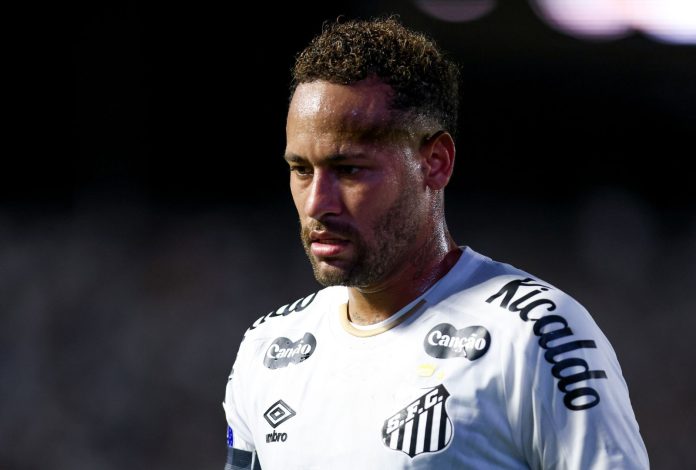 Neymar em Santos x Macara pela Sul-Americana