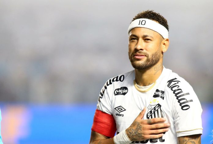 Neymar em Santos x Palmeiras pela Copa do Brasil