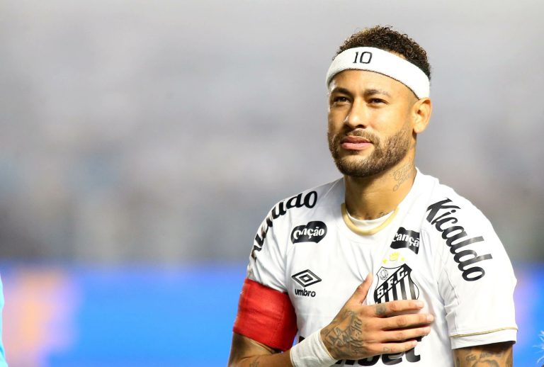 Neymar em Santos x Palmeiras pela Copa do Brasil