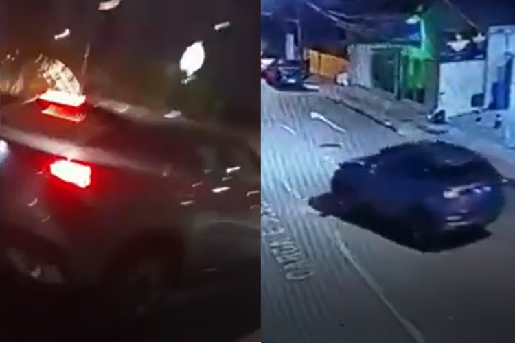 (VÍDEO) Grupo de crianças furta carro e bate em moto em Florianópolis