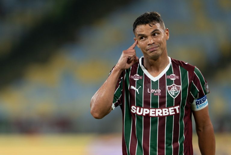 Thiago Silva em Fluminense x Platense pela Libertadores