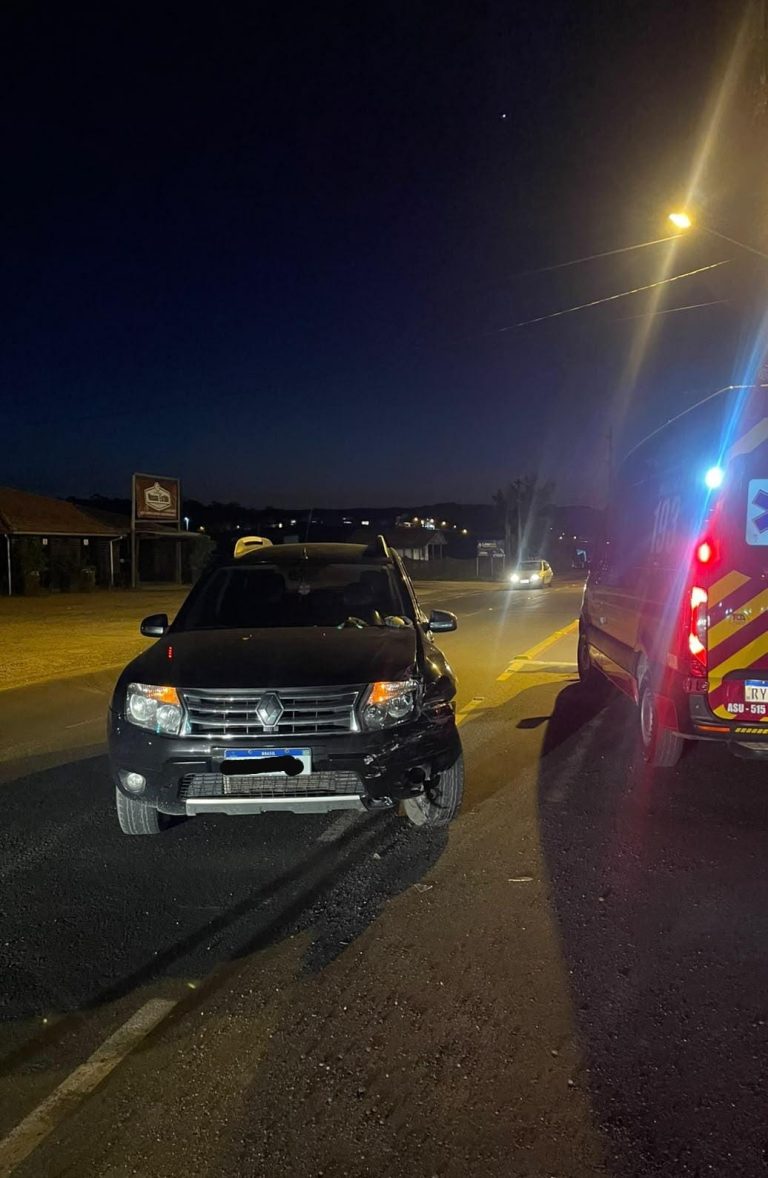Motociclista fica ferido após colisão com carro em Cocal do Sul