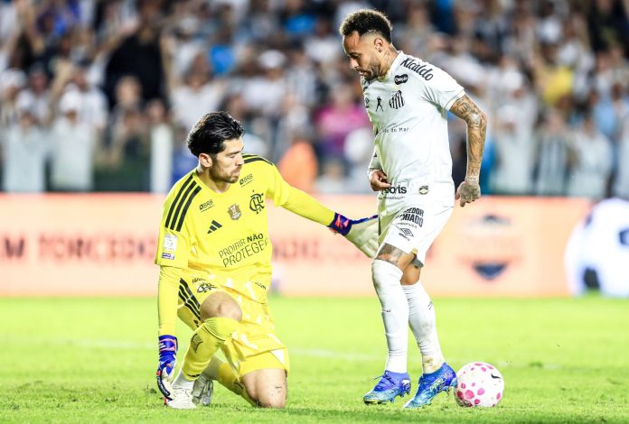 Rossi e Neymar em Santos x Flamengo