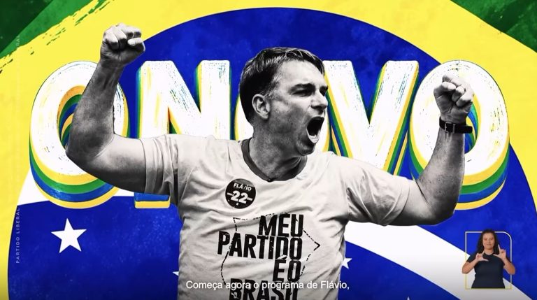 Propaganda de Flávio Bolsonaro vai ao ar sem áudio